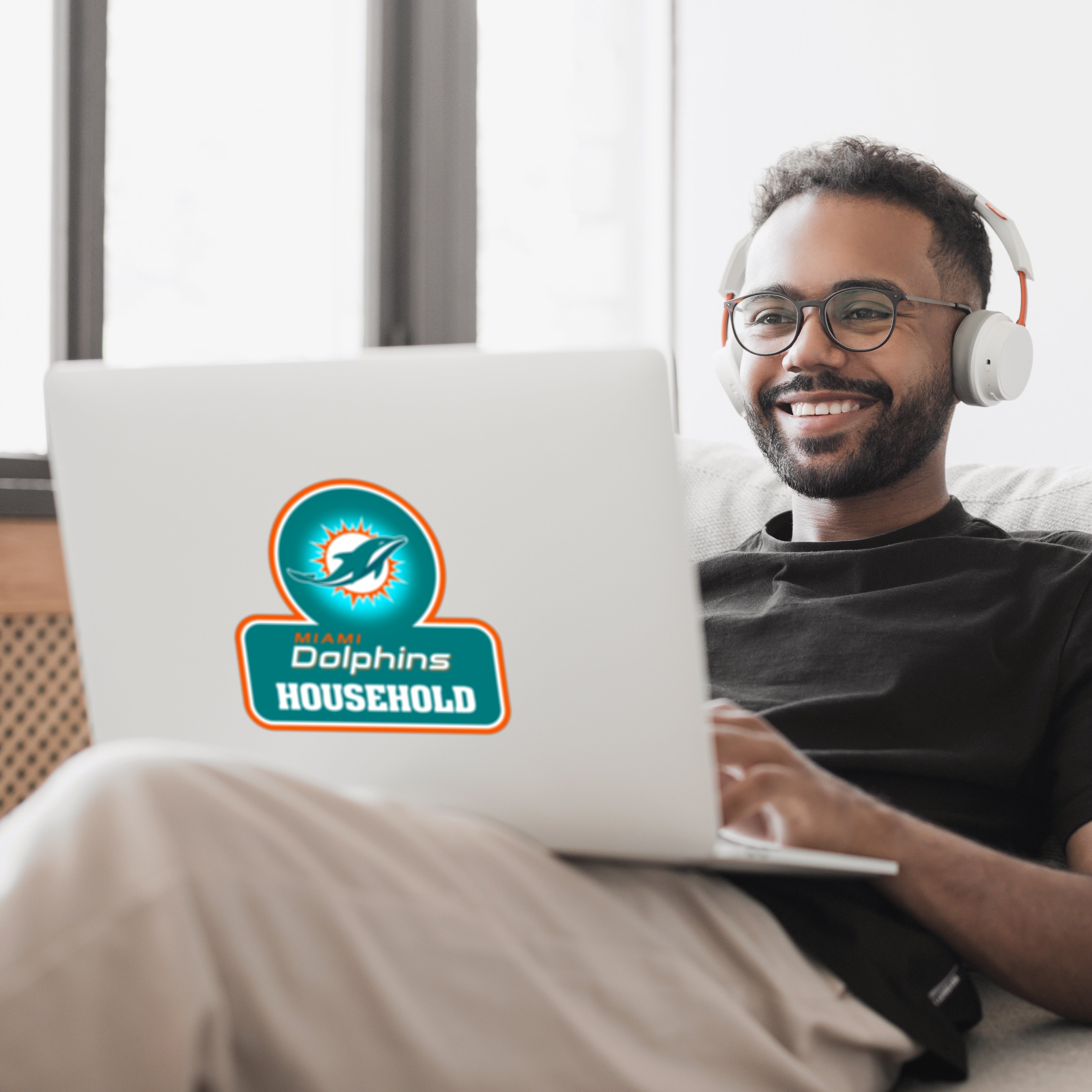 Miami Dolphins Household Auto Decal